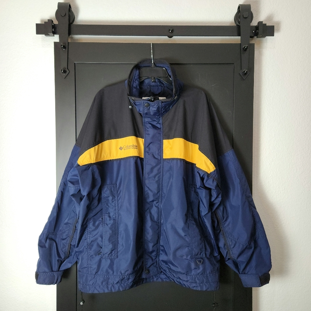 COLUMBIA  Bugaboo Interchange Jacket Men’s Size Large Parka Core Blue / Yellow